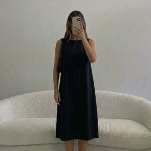 Vintage Studio I Black Sleeveless Midi Shift Dress